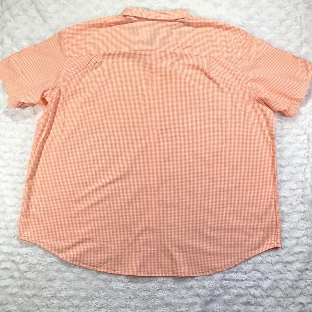 IZOD Mens Peach Gingham NWT Short Sleeve 3X-Large - Picture 5 of 5